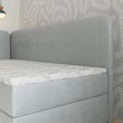 Łóżko kontynentalne GINA z topperem 100x200 cm