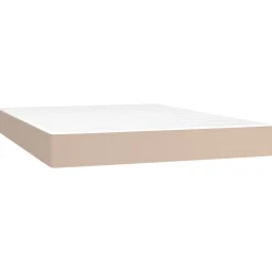 Łóżko kontynentalne, materac i LED cappuccino 140x190 cm