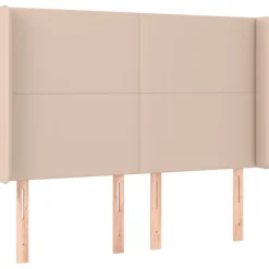 Łóżko kontynentalne, materac i LED cappuccino 140x190 cm