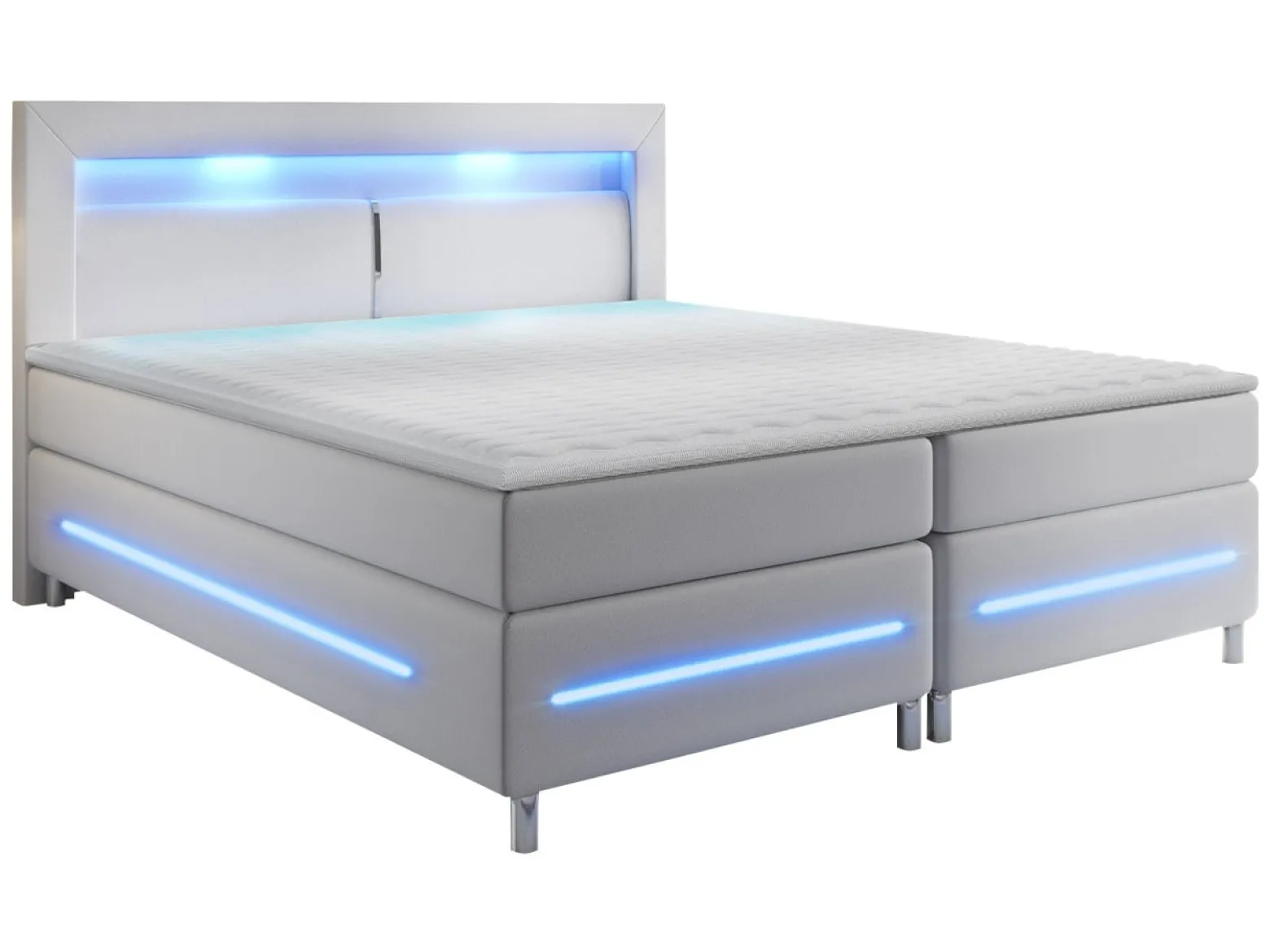 Łóżko kontynentalne Milano LED 160x200