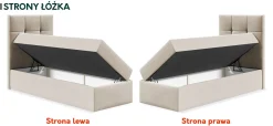 Łóżko kontynentalne Mini 2 100x200, Strona: Lewa