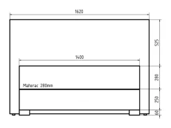 Łóżko kontynentalne Reve 140x200 z pojemnikiem różowe