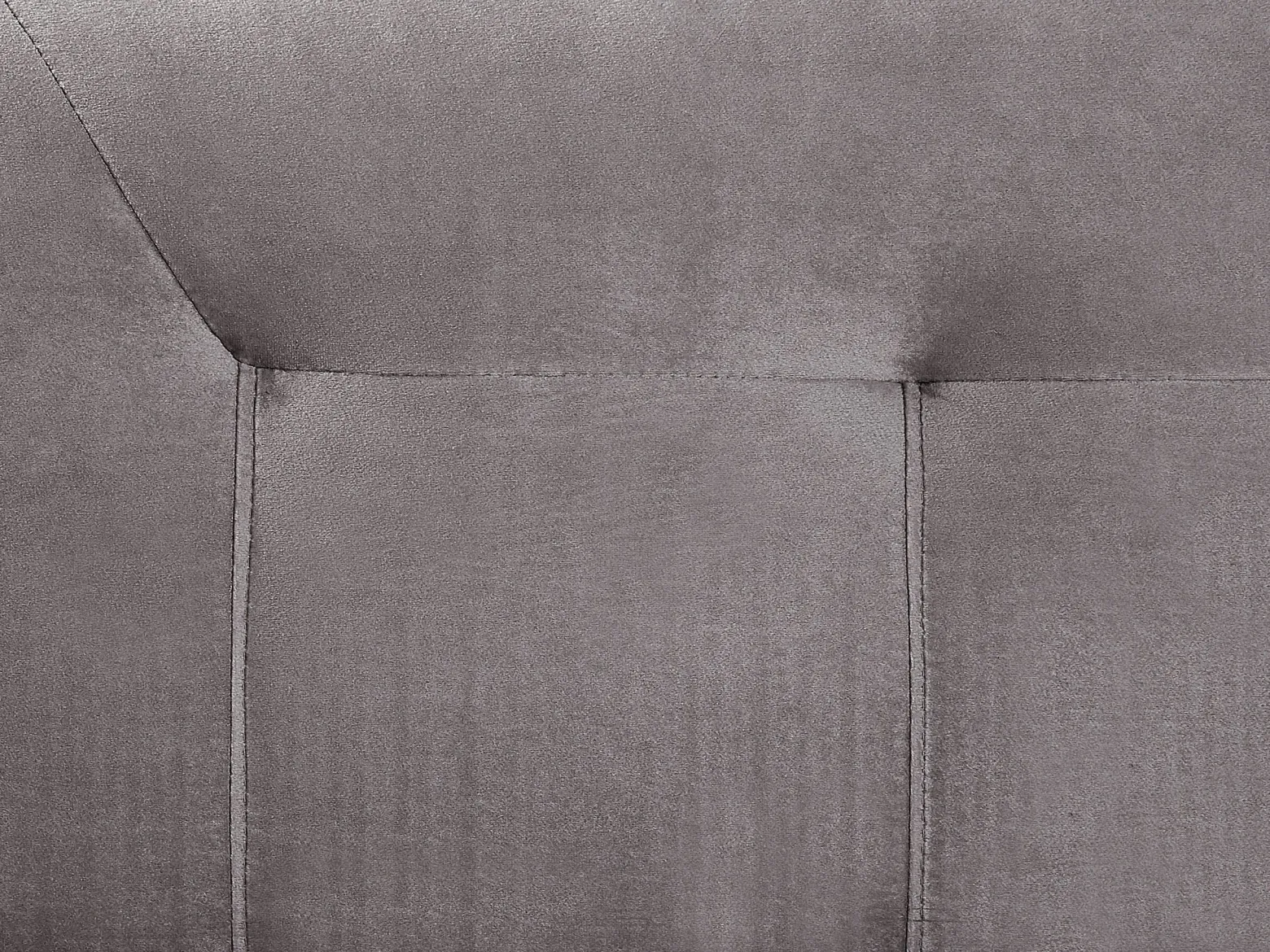 Łóżko kontynentalne 160x200 cm welur szare