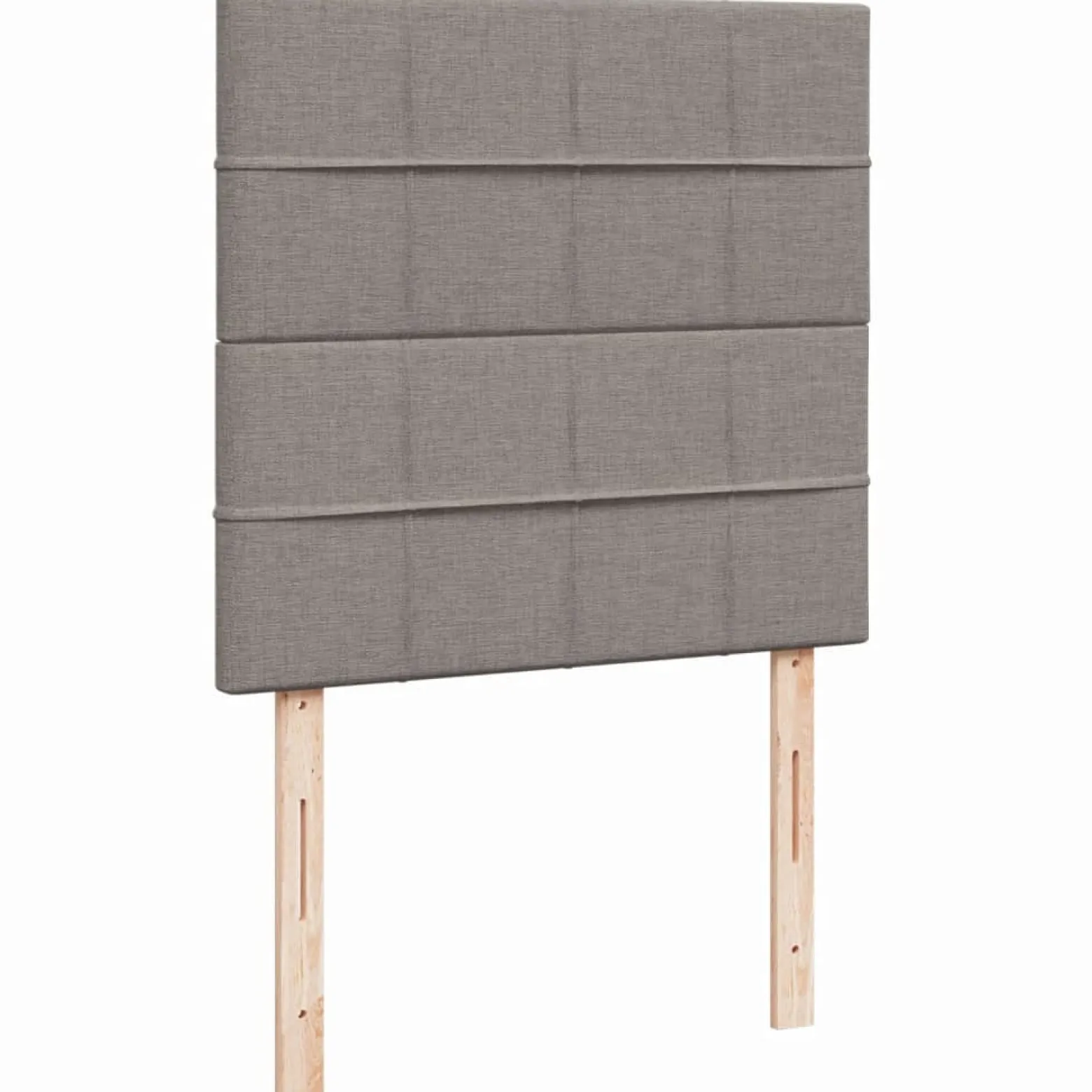 Łóżko kontynentalne z materacem, taupe, tkanina, 90x190 cm