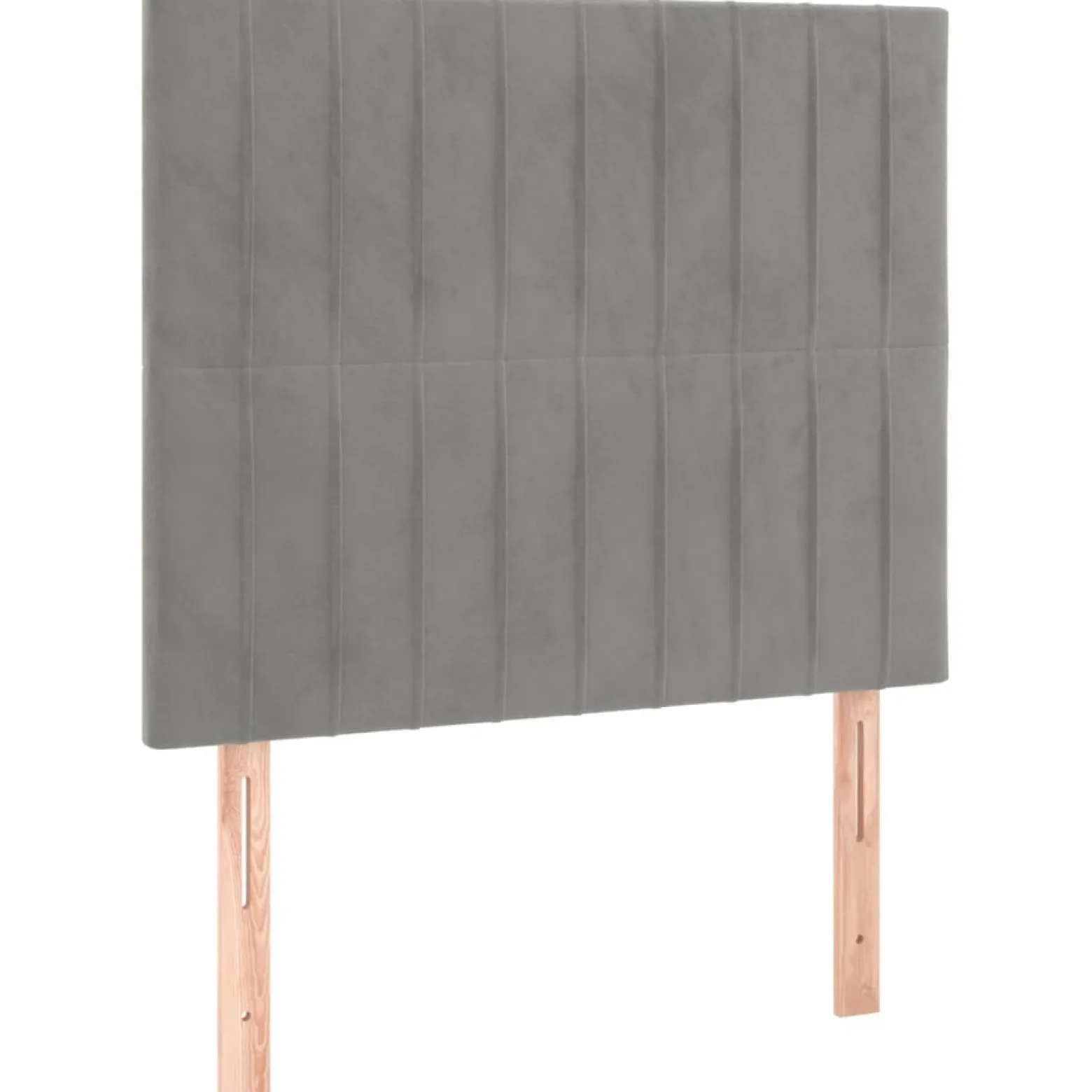 Łóżko kontynentalne z materacem jasnoszare aksamit 90x190 cm