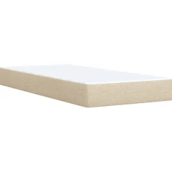 Łóżko kontynentalne z materacem kremowe do sypialni pokoju 80x200 cm