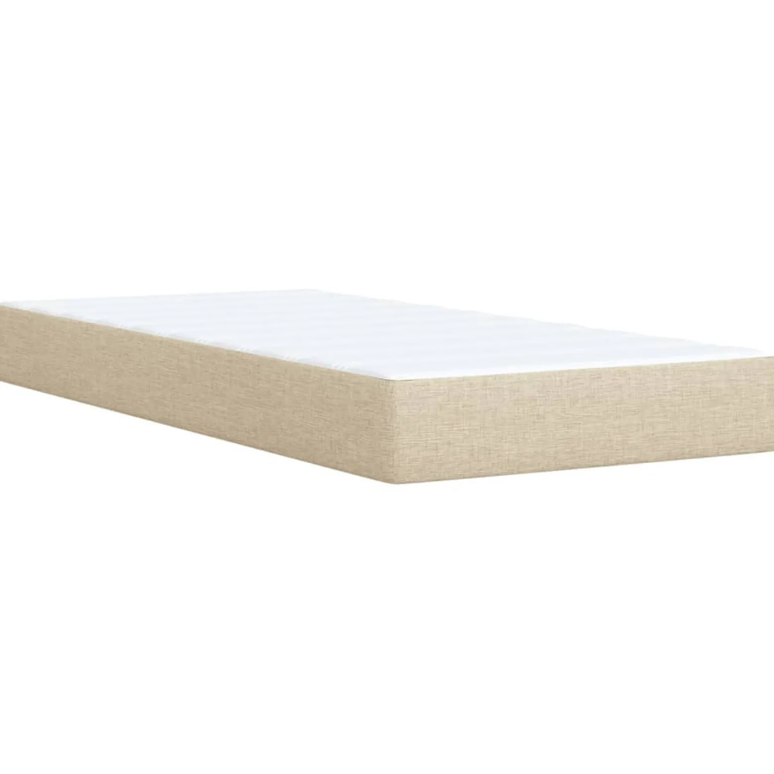 Łóżko kontynentalne z materacem kremowe do sypialni pokoju 80x200 cm