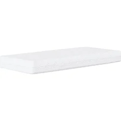 Łóżko kontynentalne z materacem kremowe do sypialni pokoju 80x200 cm