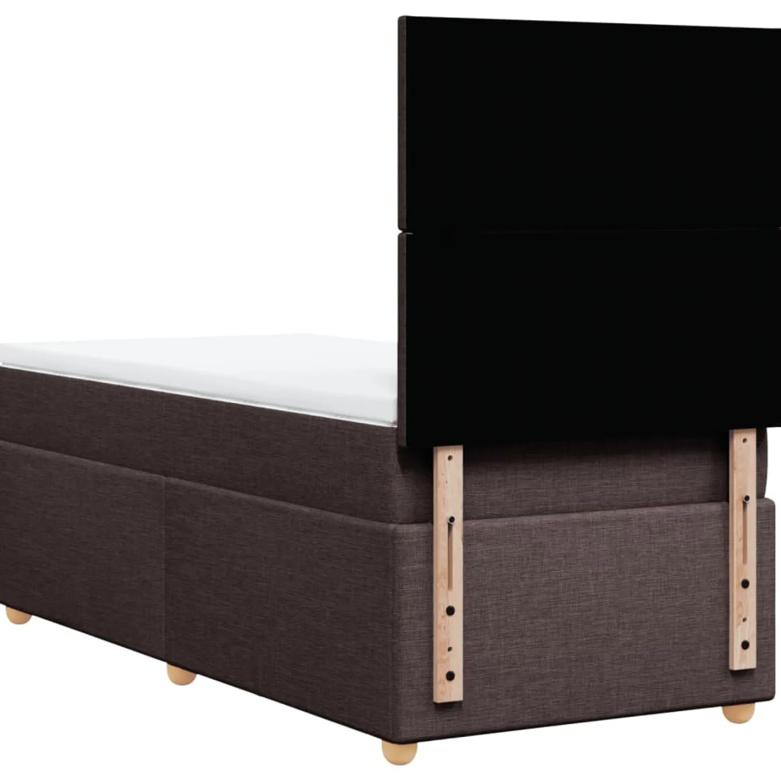 Łóżko Kontynentalne z Materacem Brązowe Do Sypialni Pokoju 100x200 cm