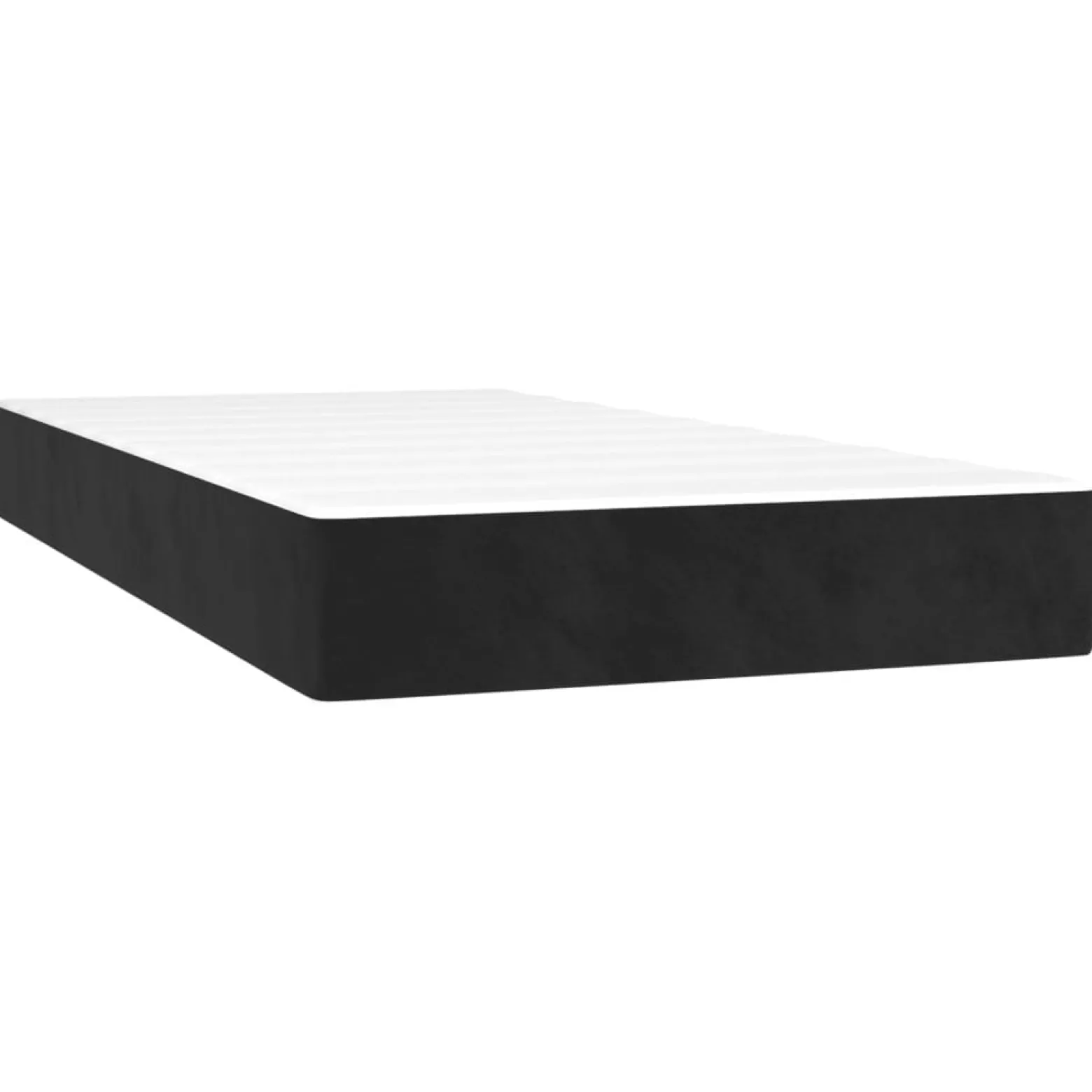 Łóżko kontynentalne z materacem i LED czarny aksamit 90x200
