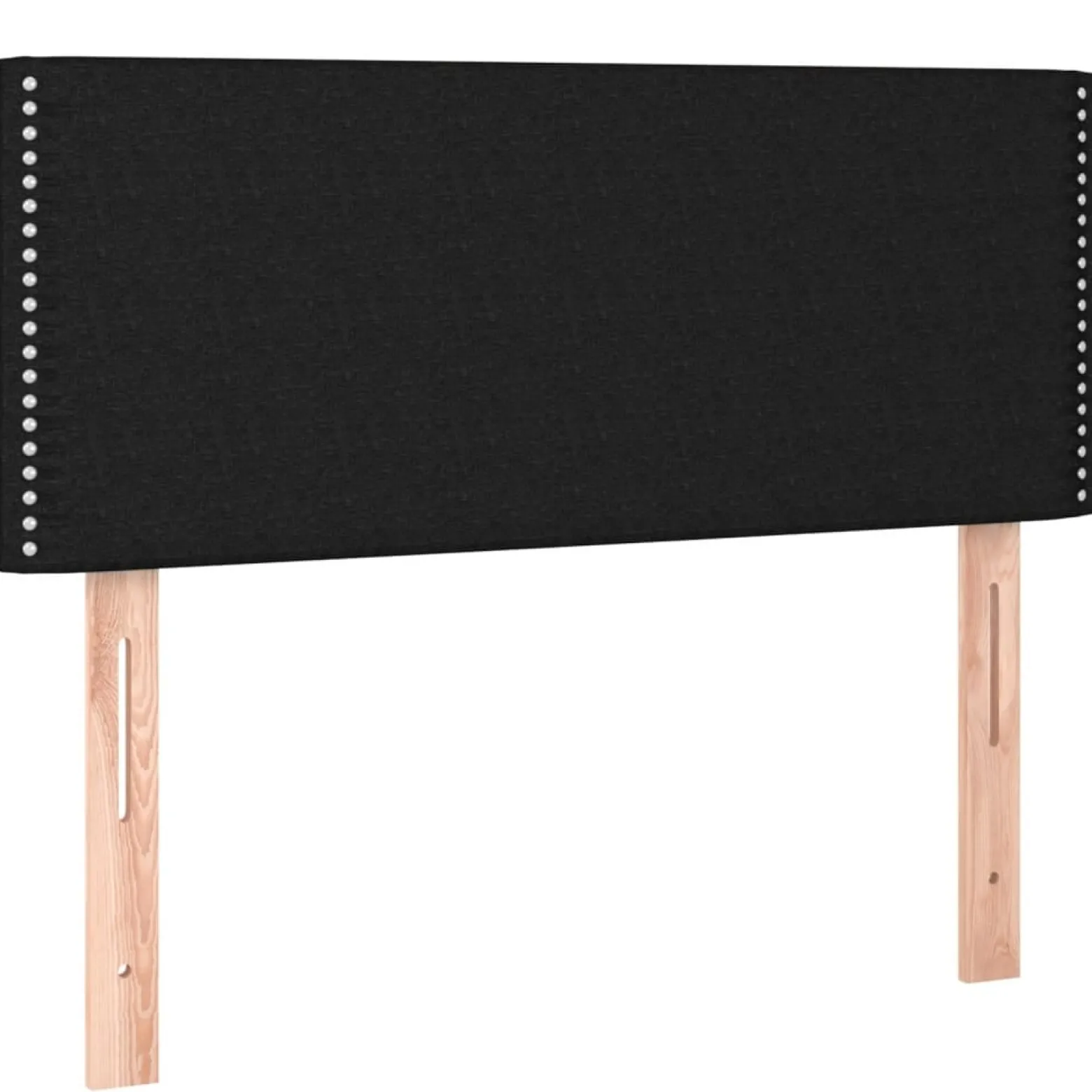 Łóżko kontynentalne z materacem, czarne, 120x200 cm, tkanina