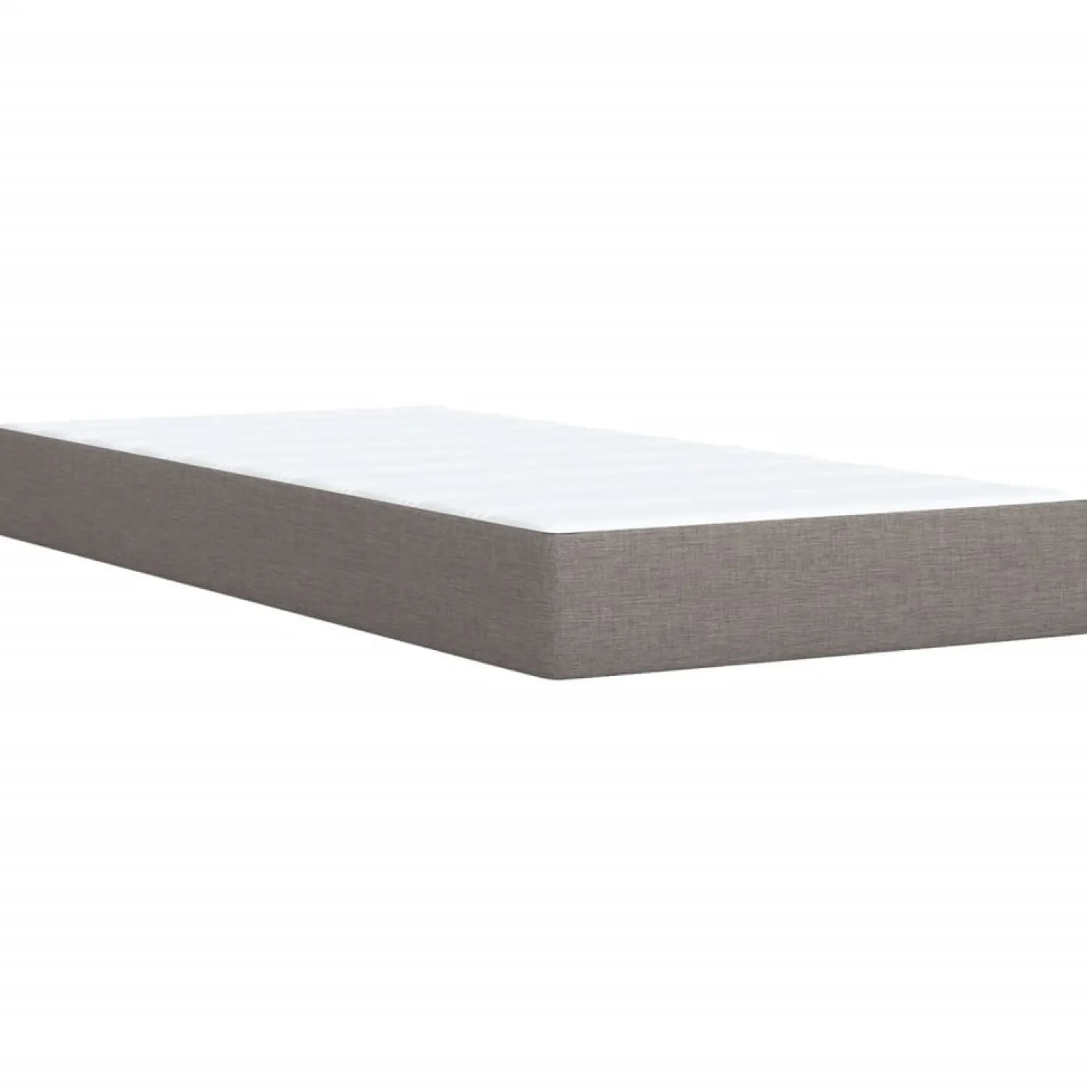 Łóżko kontynentalne z materacem taupe tkanina 80x200 cm