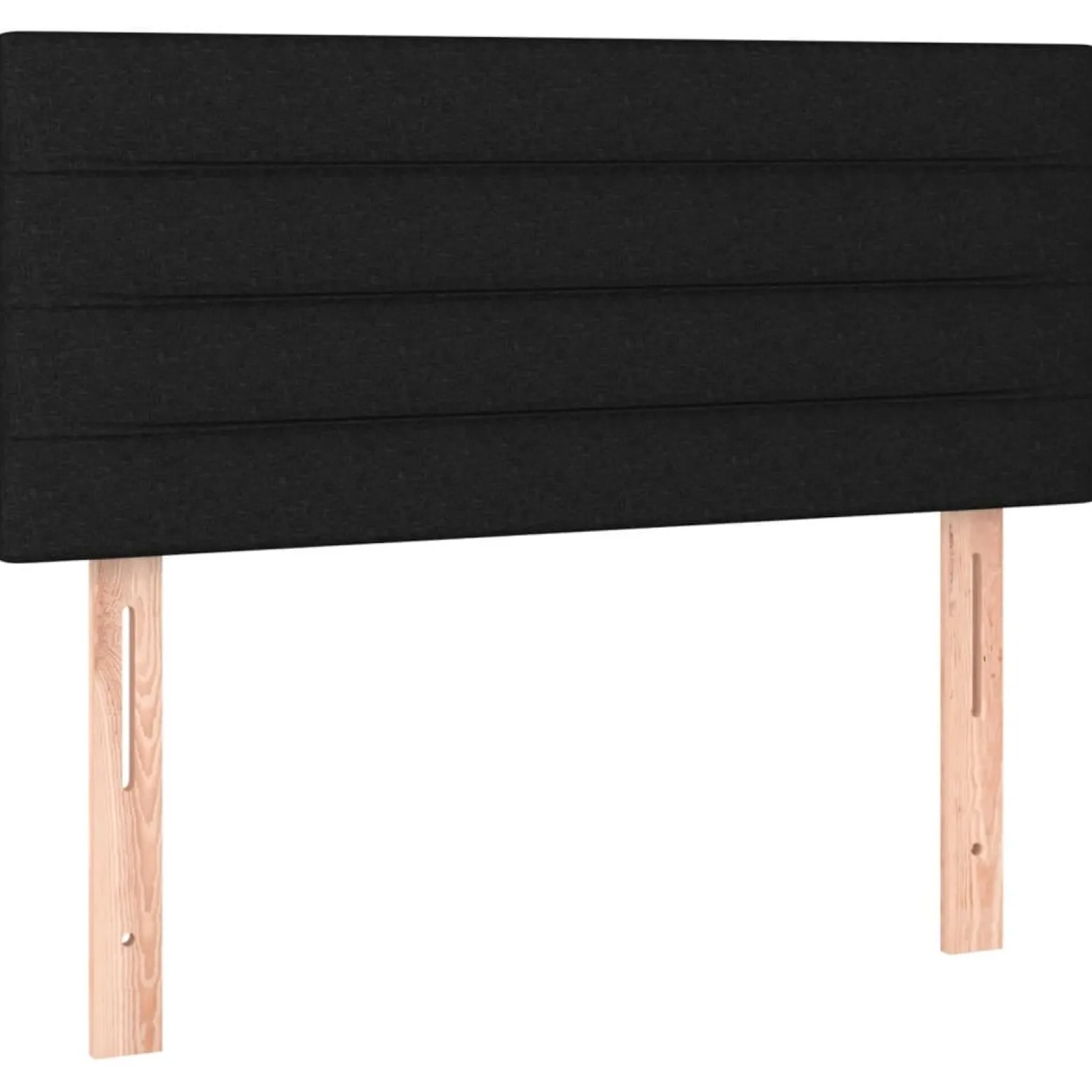 Łóżko kontynentalne z materacem, czarne, 80x200 cm, tkanina