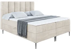 Łóżko kontynentalne z pojemnikiem, materacem i nóżkami BOXI1-FC 120x200 cm
