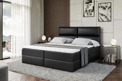 Łóżko kontynentalne z pojemnikiem i materacem H3 BOXI3 - 120 x 200 cm