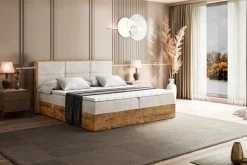 Łóżko kontynentalne z pojemnikiem i materacem H3 LOLLI1 - 120x200cm