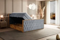 Łóżko kontynentalne z pojemnikiem i materacem H3|H4 LOLLI5-Z KING 120x200cm