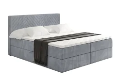 Łóżko kontynentalne z pojemnikiem i materacem H3 - VEXA - 120x200cm