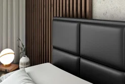 Łóżko kontynentalne z pojemnikiem, materacem i nóżkami NOVA-FD 120x200 cm