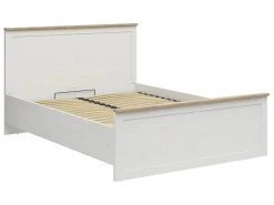 Łóżko Loksa B 160x200 ze stelażem i pojemnikiem sosna andersen biała