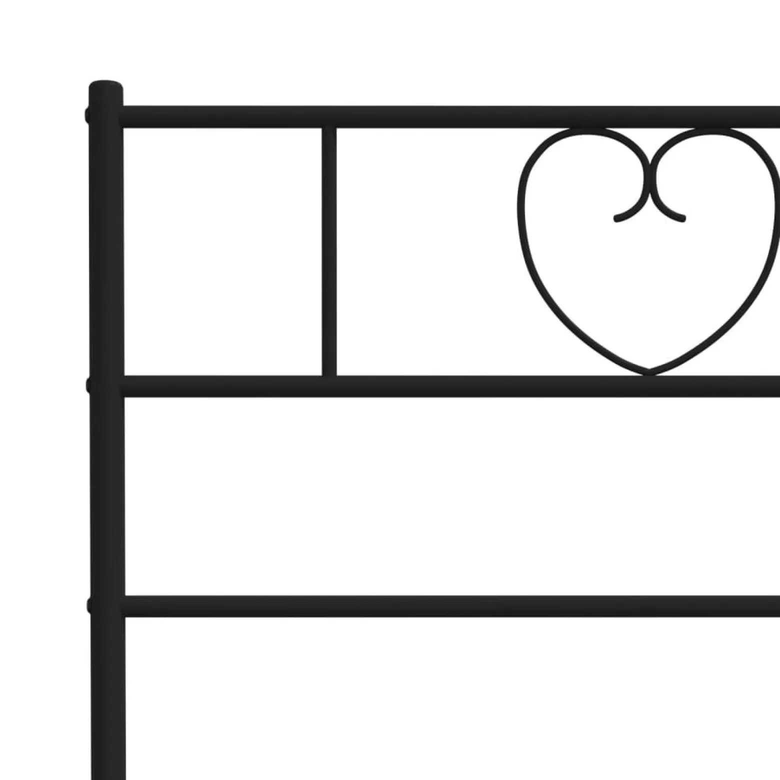Łóżko Metalowe Czarne Rama Łóżka Ze Stelażem Do Pokoju Sypialni 90x190 cm