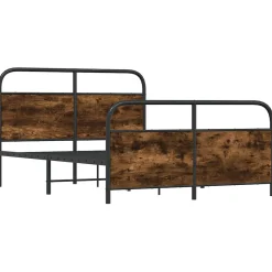 Łóżko Metalowe Rama Łóżka Ze Stelażem Do Pokoju Sypialni 137x190 cm