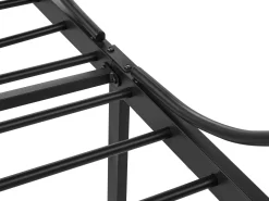 Łóżko metalowe 90 x 200 cm z baldachimem czarne