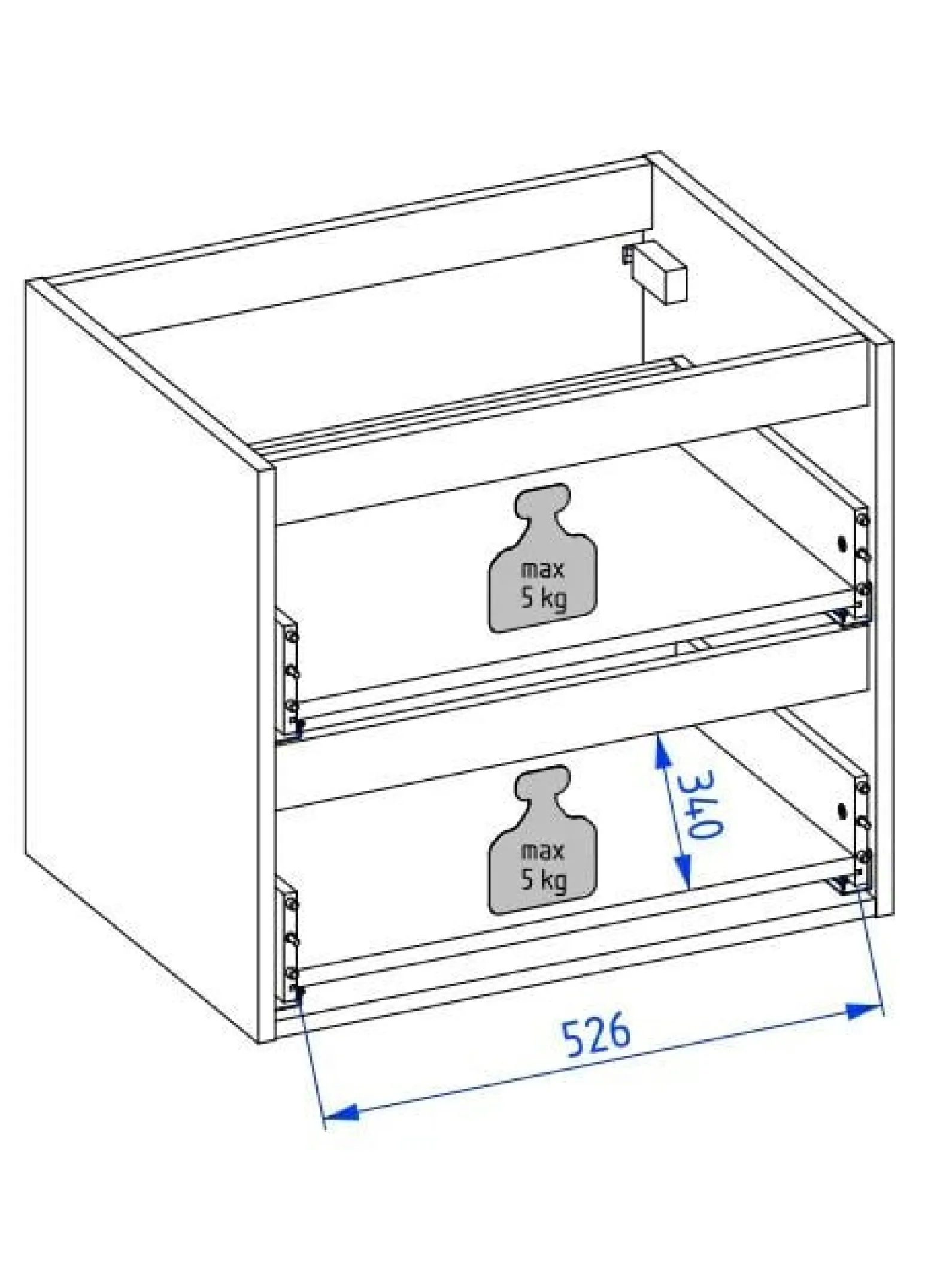 Komoda łazienkowa ARCO 60 cm kaszmir z szufladami