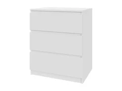 Komoda Biała 60 cm z 3 Szufladami - do Każdego Pomieszczenia