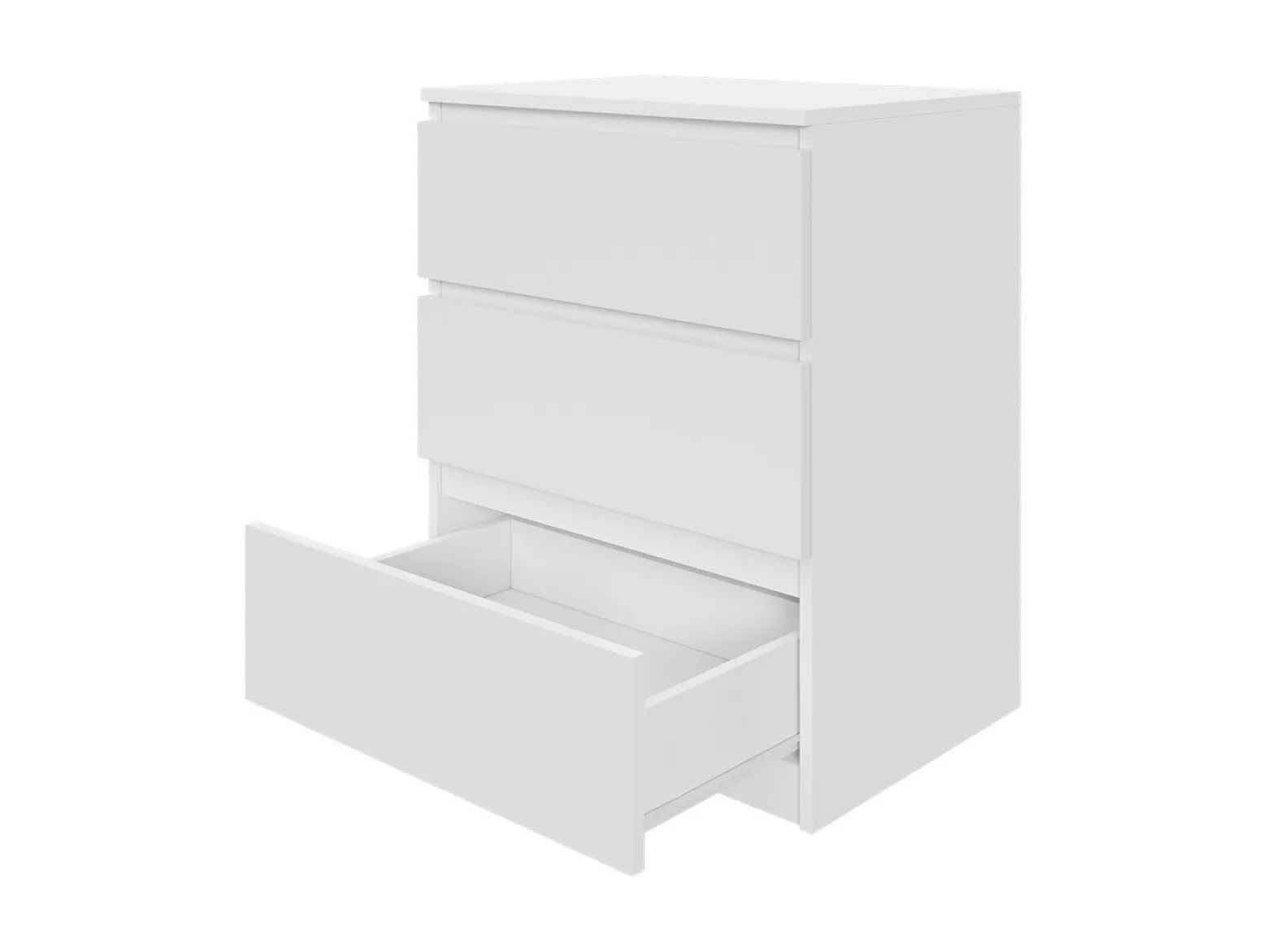 Komoda Biała 60 cm z 3 Szufladami - do Każdego Pomieszczenia