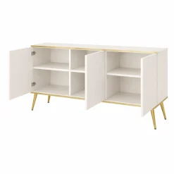Komoda GOLD biała + złote dodatki