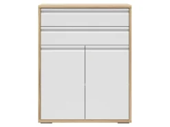 Komoda Reserve 80 cm z 2 drzwiami i 2 szufladami dąb mauvella/biały