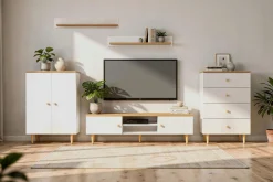 Komoda szafka RANGE COM 70 4S artisan-biały szuflady regał ubrania zabawki