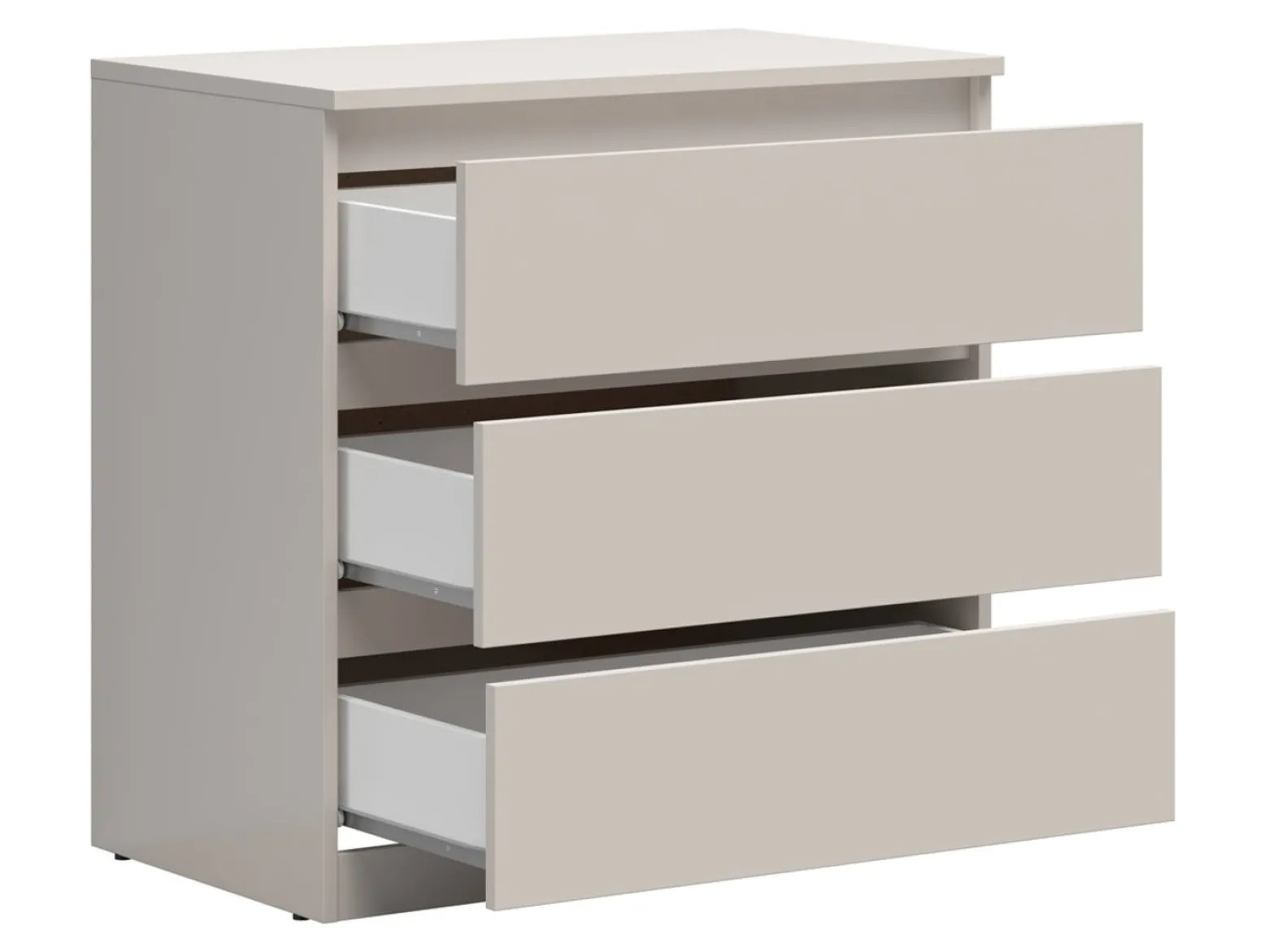 Komoda Tetrix 75 cm z 3 szufladami kaszmir