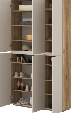 Komoda wysoka 105 cm do salonu z półkami CRISS
