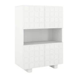 Komoda z frontami 3D Skandica CUBO HIGH / biały / 85cm