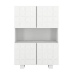 Komoda z frontami 3D Skandica CUBO HIGH / biały / 85cm