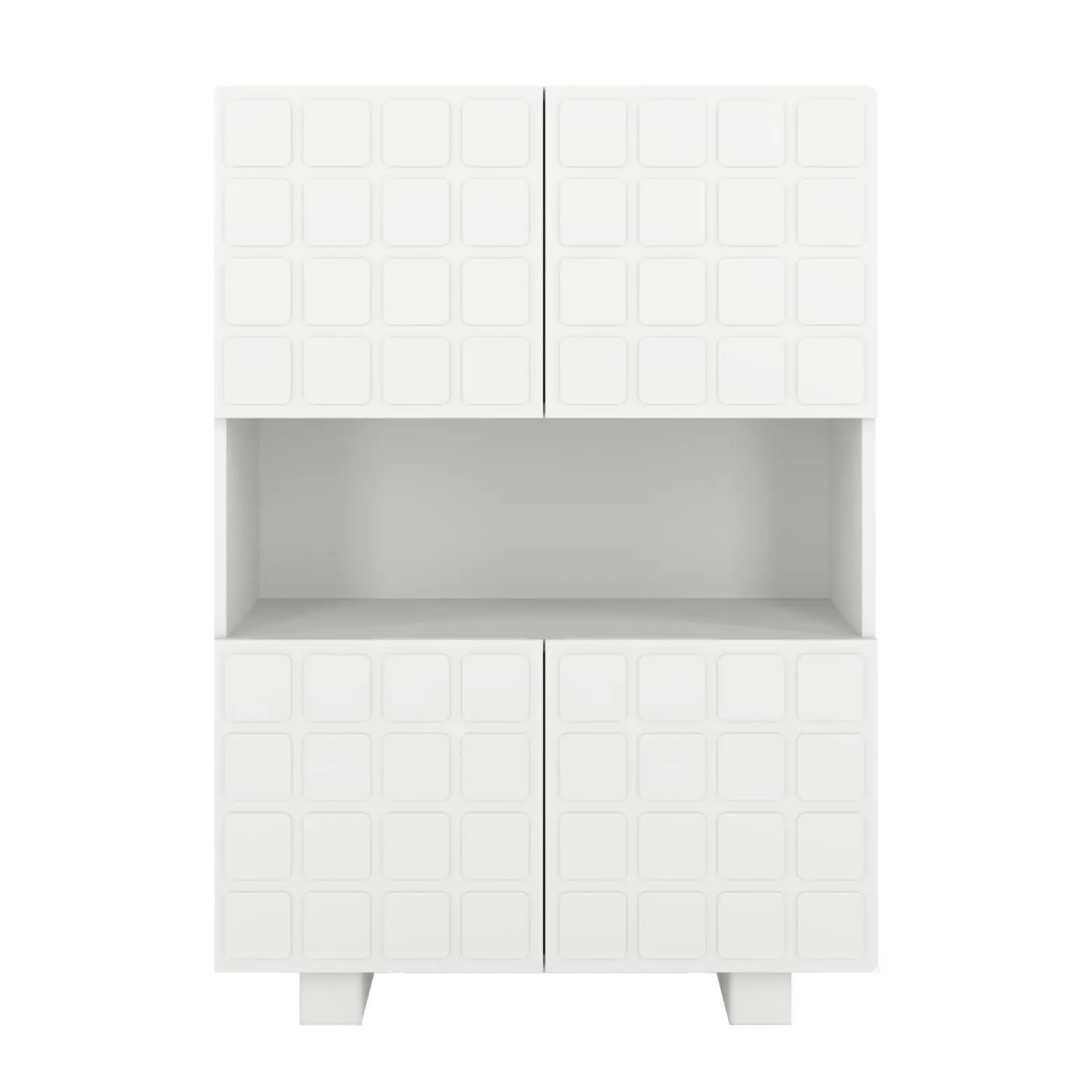 Komoda z frontami 3D Skandica CUBO HIGH / biały / 85cm