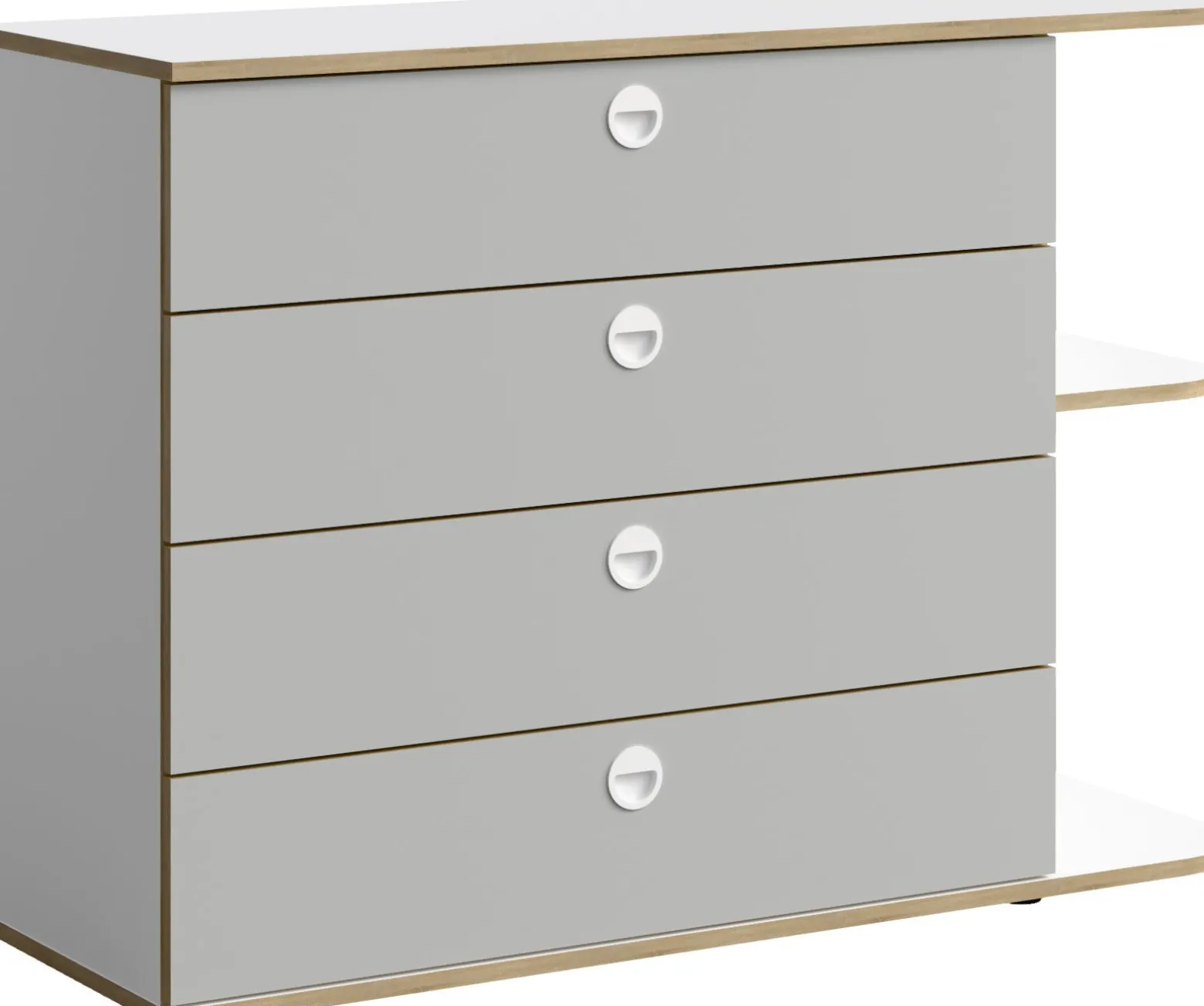 Komoda z szufladami 116 cm do salonu PINGO