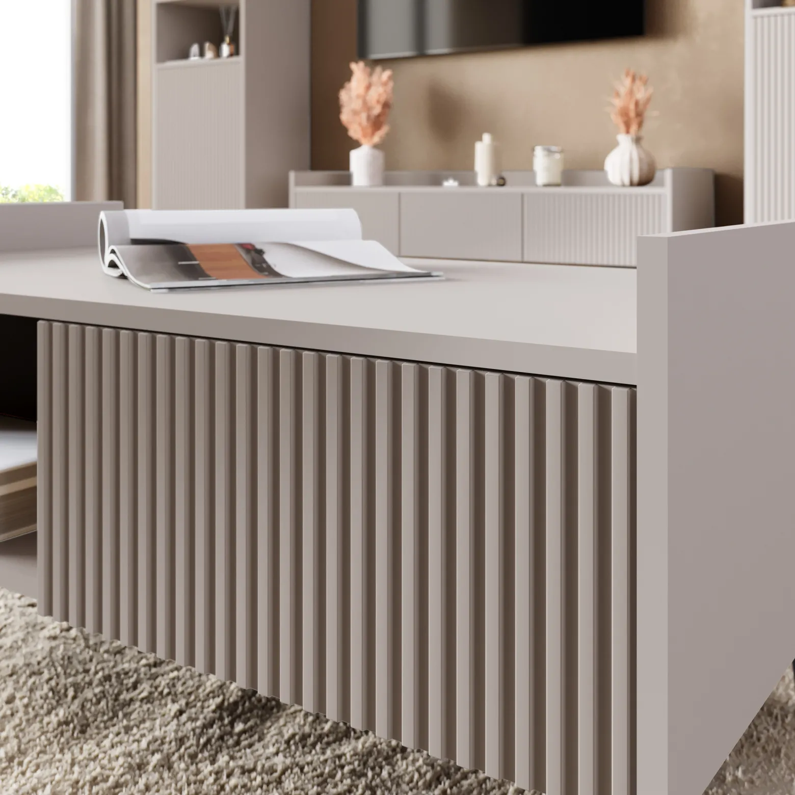 Komoda z szufladami do salonu 126 cm ASPERO