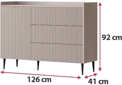 Komoda z szufladami do salonu 126 cm ASPERO