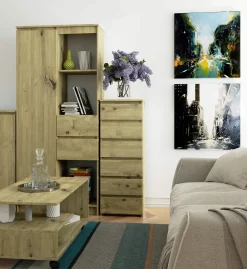 Komoda AKORD CL6 Dąb Artisan 40 cm mat 40x35x109 cm