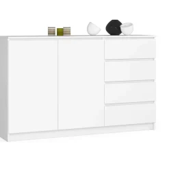Komoda AKORD K013 Biała 160 cm Biały mat 160x40x99 cm