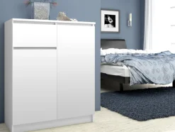 Komoda AKORD K80 Biała 80 cm z szufladą 80x40x99 cm