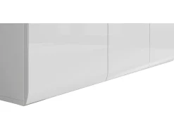 Komoda Azteca Trio 150 cm z 3 drzwiami i 3 szufladami biały połysk