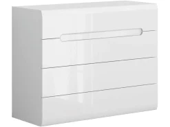 Komoda Azteca Trio 105 cm z 4 szufladami biały połysk