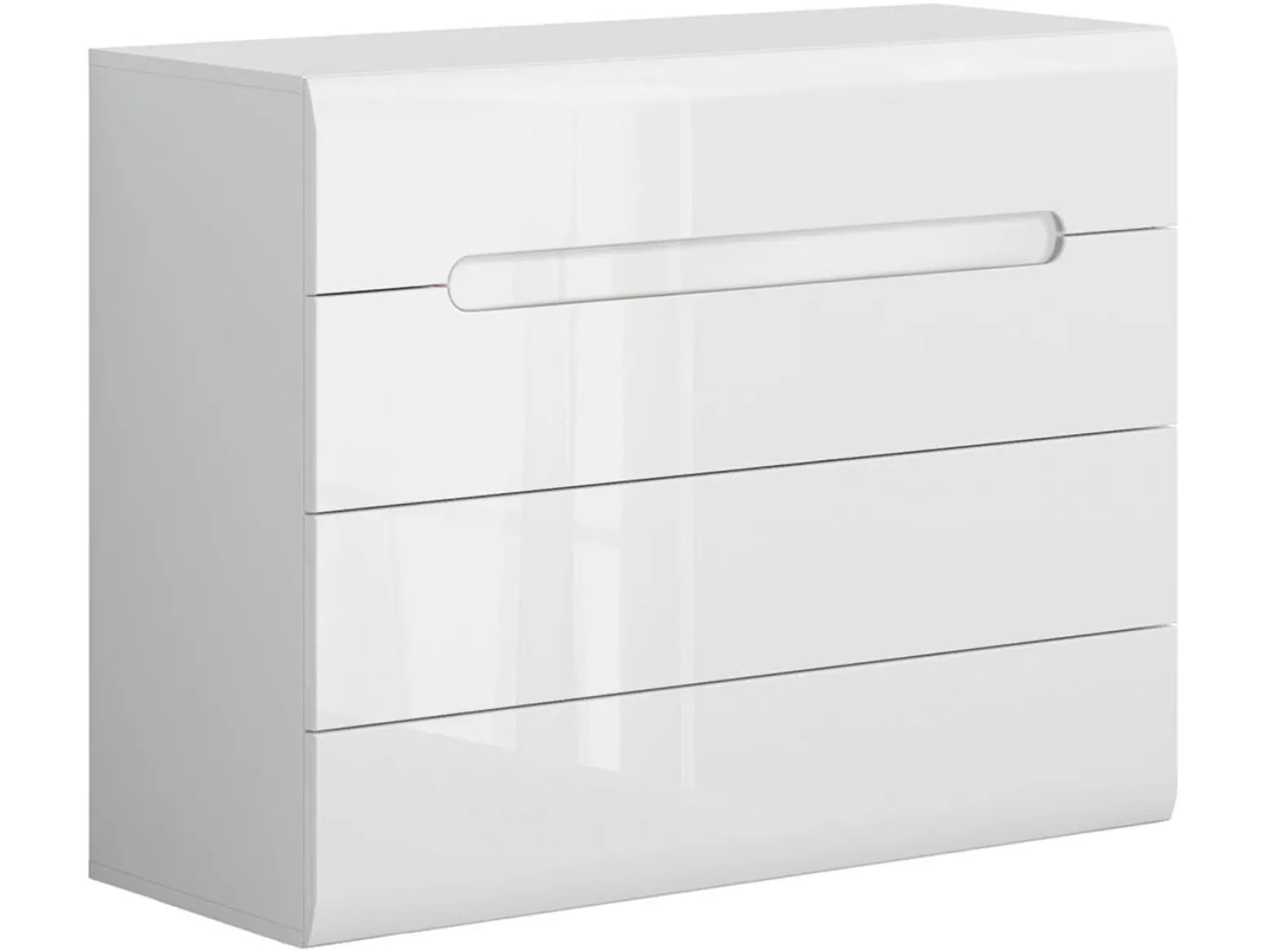 Komoda Azteca Trio 105 cm z 4 szufladami biały połysk