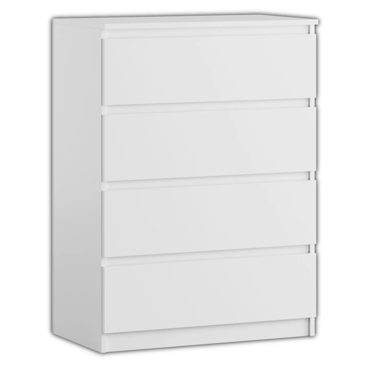 Komoda BASIC 4 szuflady – Biała | 71x97x40 cm