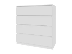 Komoda biała 90cm - 4 szuflady, nowoczesny design PL