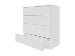 Komoda biała 90cm - 4 szuflady, nowoczesny design PL